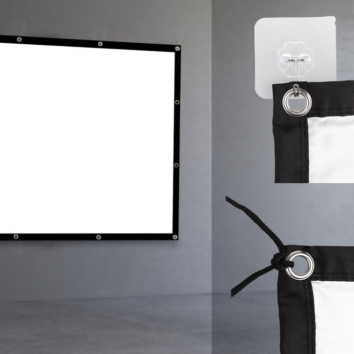 Maclean vetítővászon, 150", 300x220cm, 25mm szegély 4:3, feszítő kampók, MC-168
