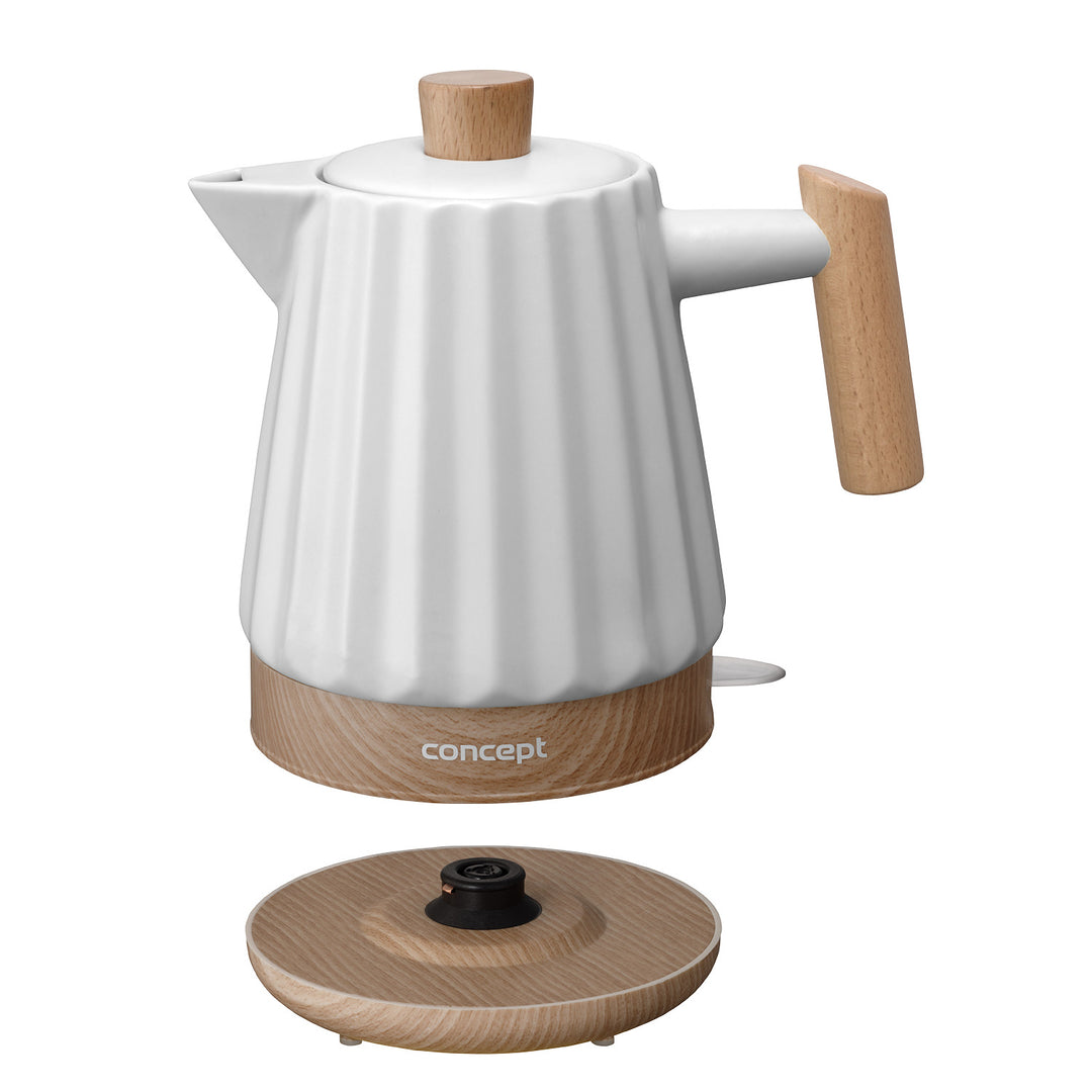 Elektromos vízforraló Concept, kerámia, 1500W, 1,5L, fehér, RK0090
