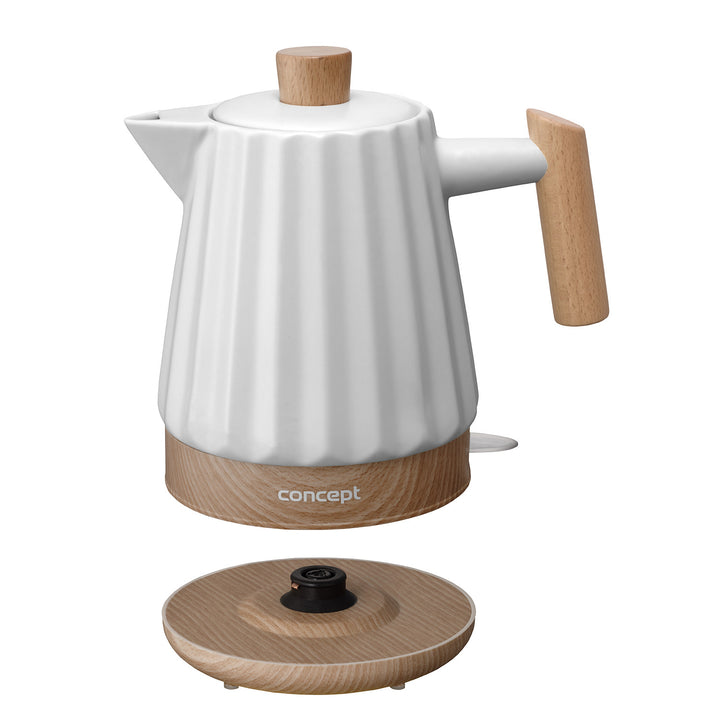 Elektromos vízforraló Concept, kerámia, 1500W, 1,5L, fehér, RK0090
