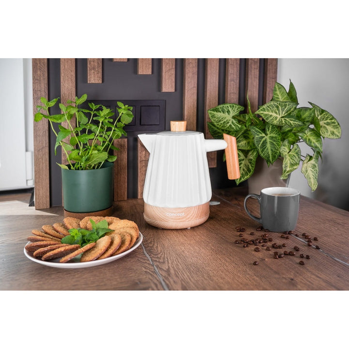 Elektromos vízforraló Concept, kerámia, 1500W, 1,5L, fehér, RK0090