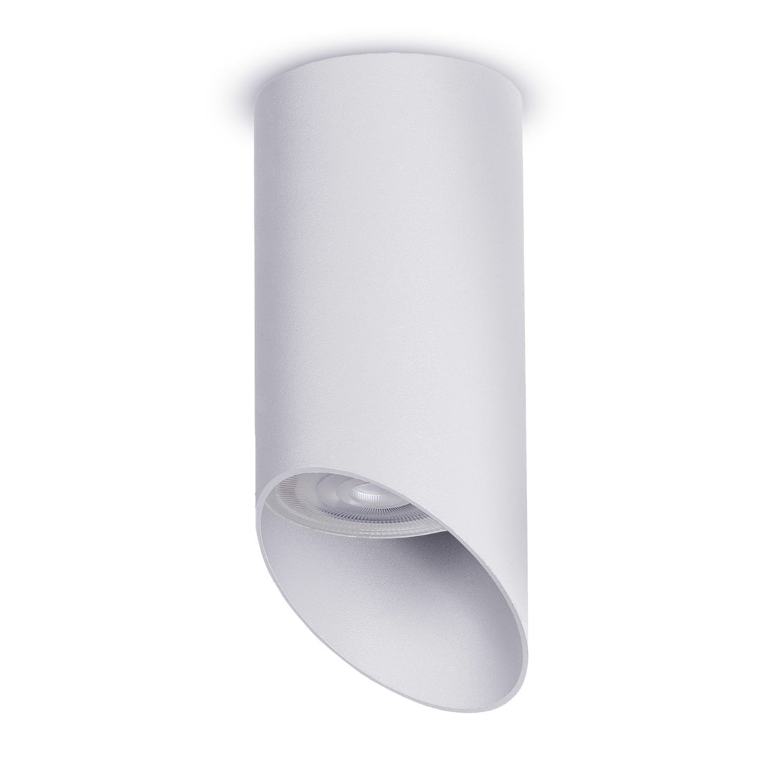 Maclean felszíni lámpatest / cső, spot, kerek, alumínium, GU10, 55x130mm, fehér, MCE360 W 3db + LED izzó GU10 7W Maclean Energy MCE437 WW meleg fehér 3000K, 220-240V~, 50/60Hz, 3db