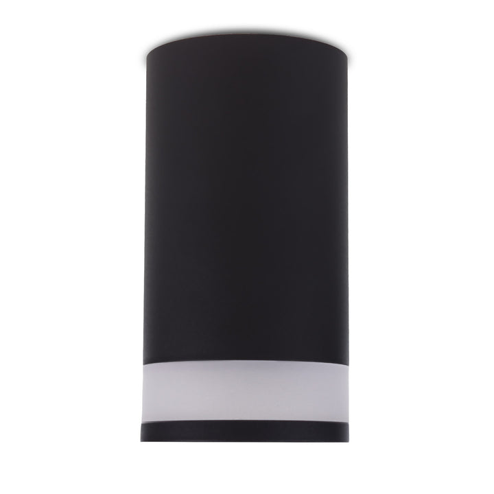 Maclean felszíni lámpatest/cső, spot, kerek, alumínium, GU10, 55x130mm, fekete szín, MCE361 B 3db + LED izzó GU10 7W Maclean Energy MCE437 WW meleg fehér 3000K, 220-240V~, 50/60Hz, 490lm, 3db