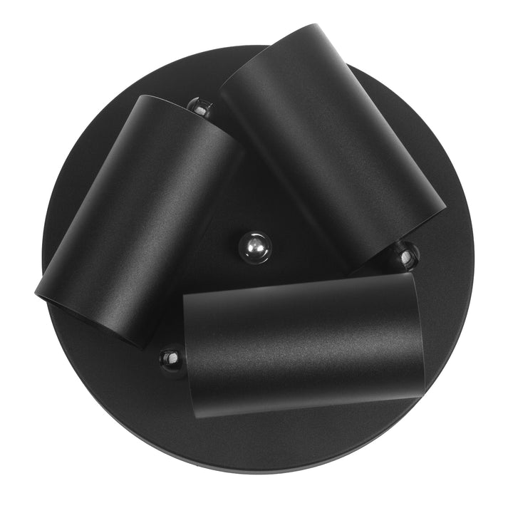 Maclean mennyezeti lámpa, spot, mozgatható, alumínium, 3xGU10, 55x90mm, matt fekete, MCE362 B + LED izzó GU10 7W Maclean Energy MCE437 WW meleg fehér 3000K, 220-240V~, 50/60Hz 3db