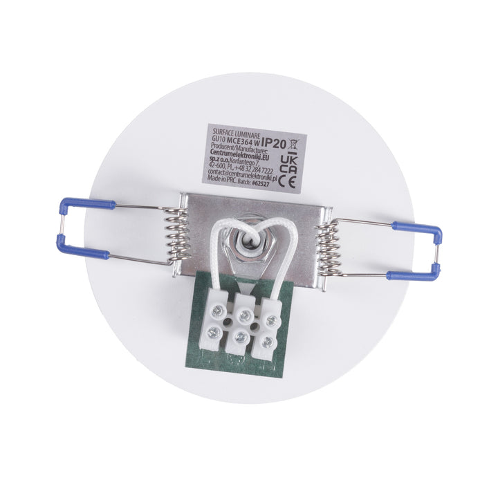 Maclean süllyesztett / csöves lámpatest, spot, kerek, alumínium, GU10, 55x130mm, fehér, MCE364 W 3db+ LED izzó GU10 7W Maclean Energy MCE437 WW meleg fehér 3000K, 220-240V~, 50/60Hz 3db