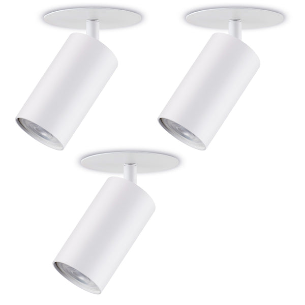 Maclean süllyesztett / csöves lámpatest, spot, kerek, alumínium, GU10, 55x130mm, fehér, MCE364 W 3db+ LED izzó GU10 7W Maclean Energy MCE437 WW meleg fehér 3000K, 220-240V~, 50/60Hz 3db