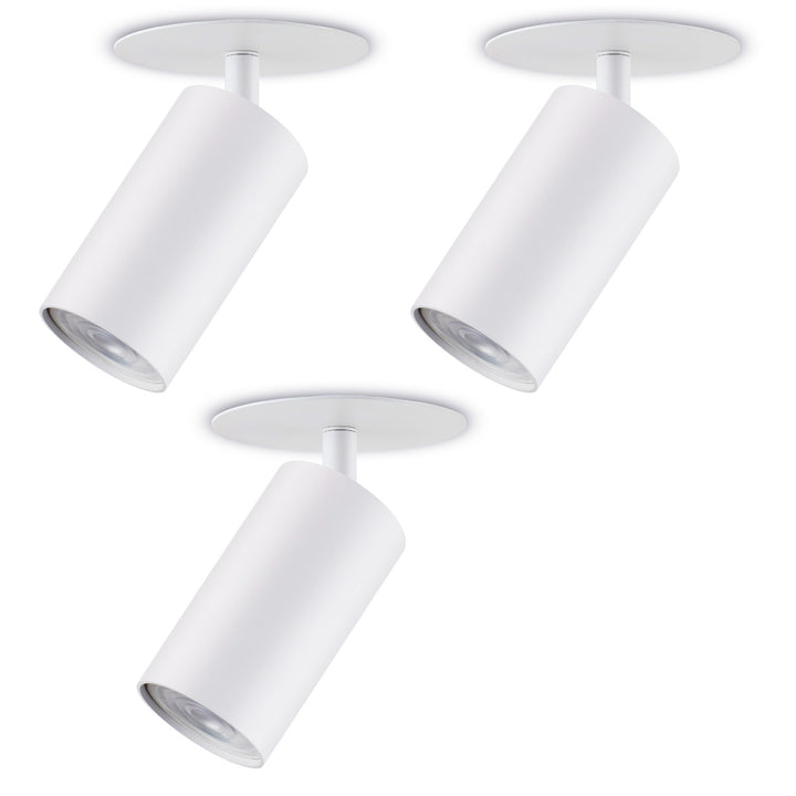 Maclean süllyesztett / csöves lámpatest, spot, kerek, alumínium, GU10, 55x130mm, fehér, MCE364 W 3db+ LED izzó GU10 7W Maclean Energy MCE437 WW meleg fehér 3000K, 220-240V~, 50/60Hz 3db
