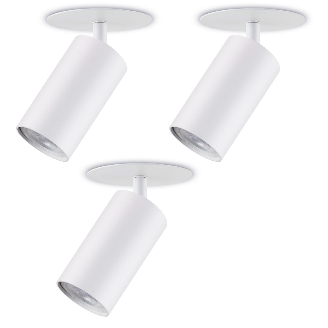 Maclean süllyesztett lámpatest/cső, spot, kerek, alumínium, GU10, 55x130mm, fehér, MCE364 W 3db+ LED izzó GU10 7W Maclean Energy MCE437 NW semleges fehér 4000K, 220-240V~, 50/60Hz 3db