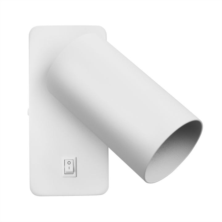 Fali lámpa/fali lámpa Maclean, spot, kerek, GU10, 55x90mm-es kapcsolóval, fehér, MCE369 W 2db+ LED izzó GU10 7W Maclean Energy MCE437 NW semleges fehér 4000K, 220-240V~, 50/60Hz 2db
