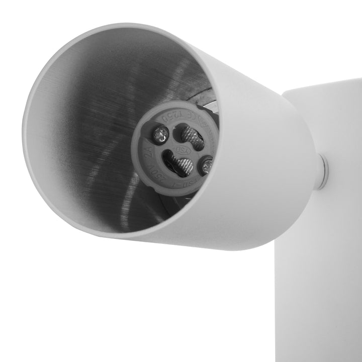 Fali lámpa/fali lámpa Maclean, spot, kerek, GU10, 55x90mm-es kapcsolóval, fehér, MCE369 W 2db+ LED izzó GU10 7W Maclean Energy MCE437 NW semleges fehér 4000K, 220-240V~, 50/60Hz 2db