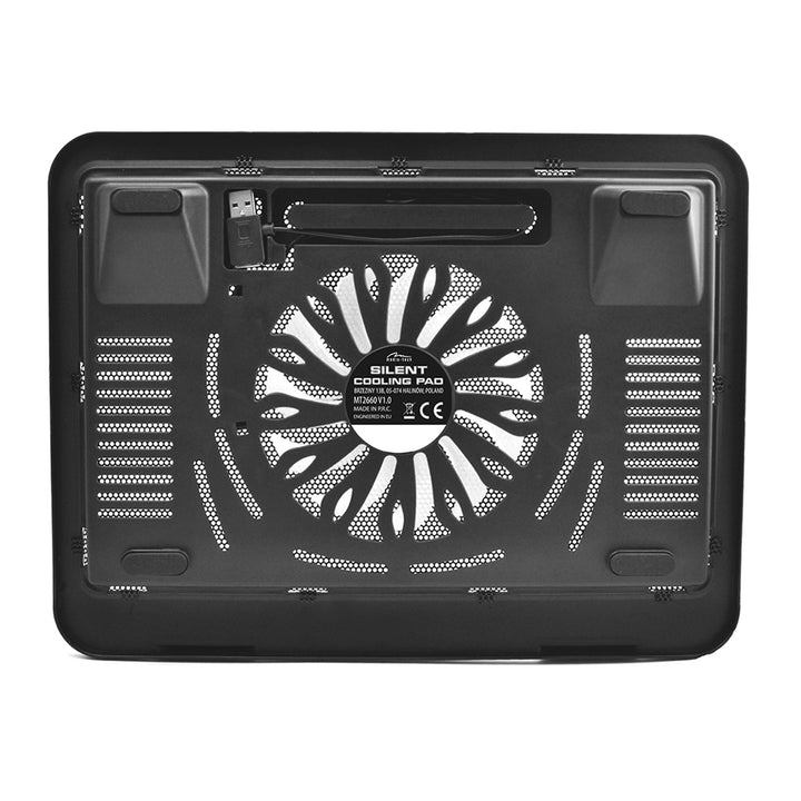 CSENDES HŰTŐPÁRNA - Hűtőpárna 15,6" és kisebb laptopokhoz, csendes, nagy teljesítményű, 13,5 cm-es ventilátorok, USB átvezető port
