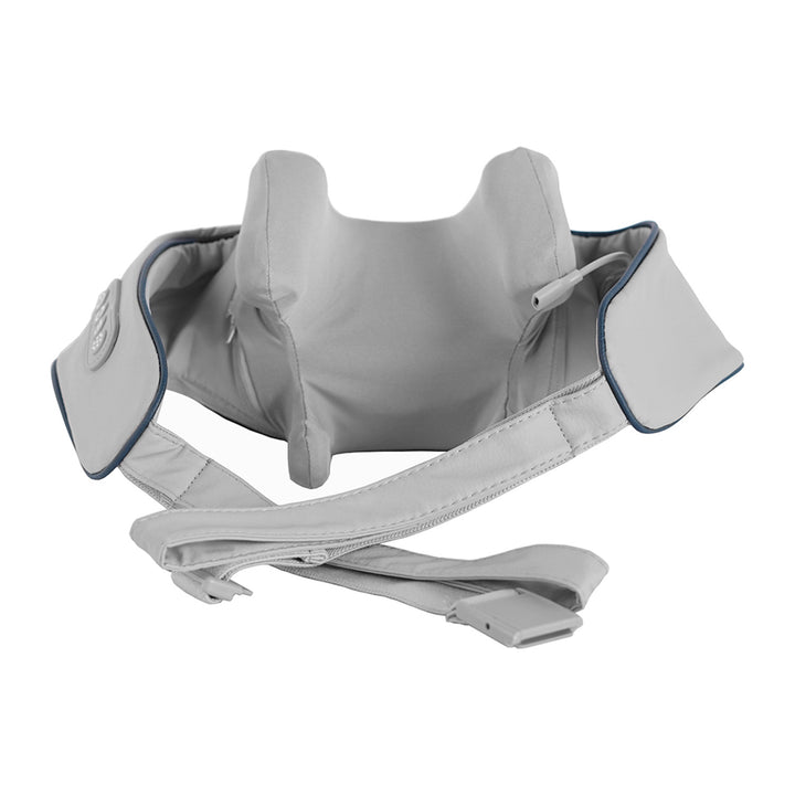 Váll- és nyakmasszírozó. Shiatsu, 5D kézimitáció, 6 masszázsfej, 3 üzemmód, 3 sebesség, vezeték nélküli, USB-C töltőport Nyak- és vállmasszírozó masszírozó.