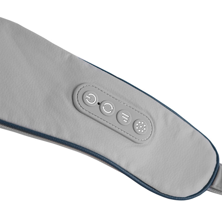 Váll- és nyakmasszírozó. Shiatsu, 5D kézimitáció, 6 masszázsfej, 3 üzemmód, 3 sebesség, vezeték nélküli, USB-C töltőport Nyak- és vállmasszírozó masszírozó.