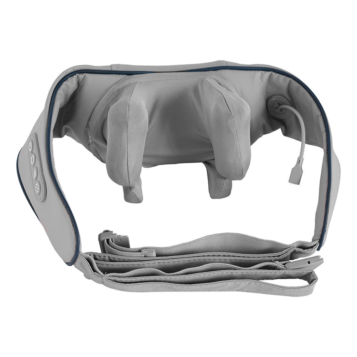 Váll- és nyakmasszírozó. Shiatsu, 5D kézimitáció, 6 masszázsfej, 3 üzemmód, 3 sebesség, vezeték nélküli, USB-C töltőport Nyak- és vállmasszírozó masszírozó.