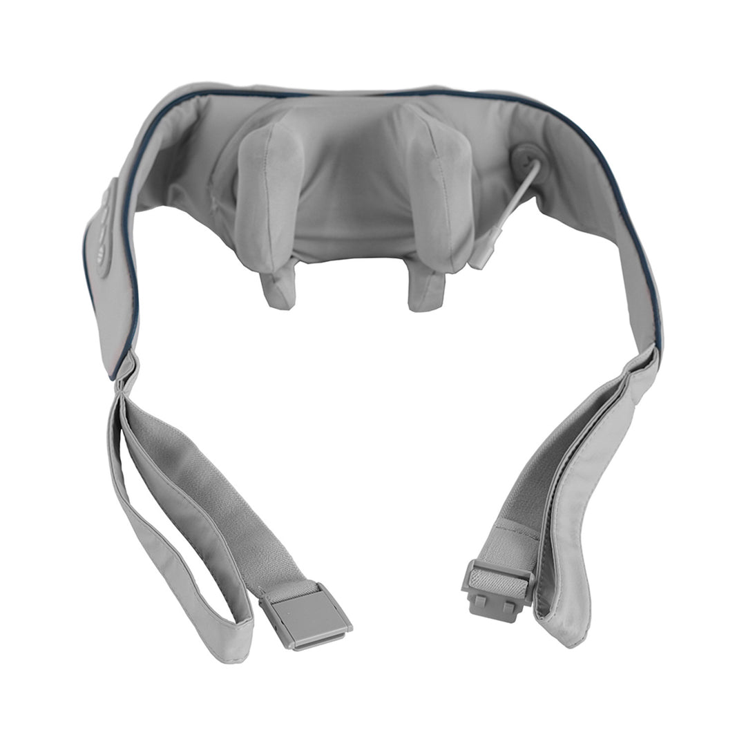 Váll- és nyakmasszírozó. Shiatsu, 5D kézimitáció, 6 masszázsfej, 3 üzemmód, 3 sebesség, vezeték nélküli, USB-C töltőport Nyak- és vállmasszírozó masszírozó.