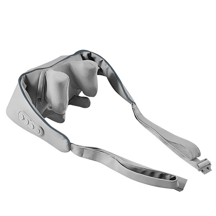 Váll- és nyakmasszírozó. Shiatsu, 5D kézimitáció, 6 masszázsfej, 3 üzemmód, 3 sebesség, vezeték nélküli, USB-C töltőport Nyak- és vállmasszírozó masszírozó.