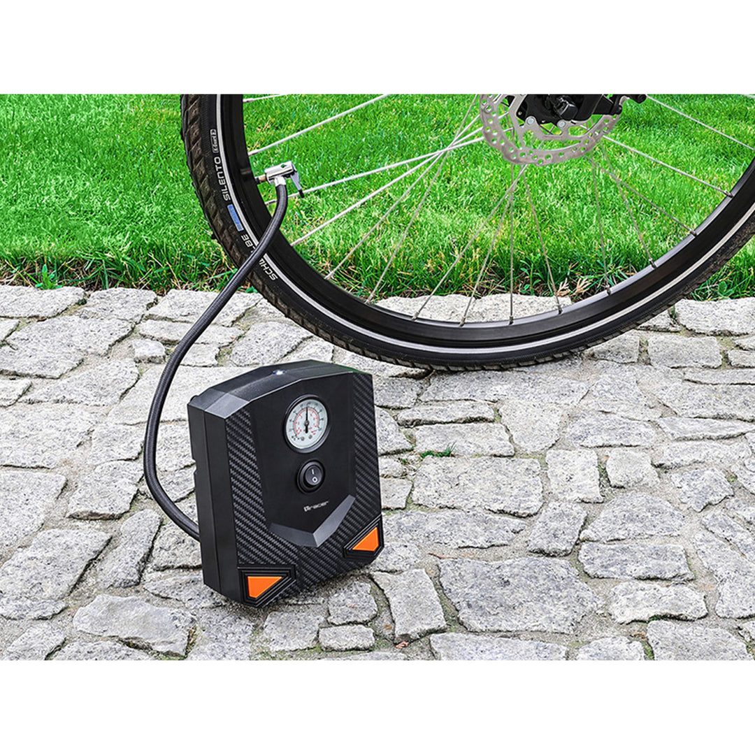 Tracer kompresszor, autóhoz, motorkerékpárhoz, kerékpárhoz, labdához, 120W, 8 bar, RES-03ML