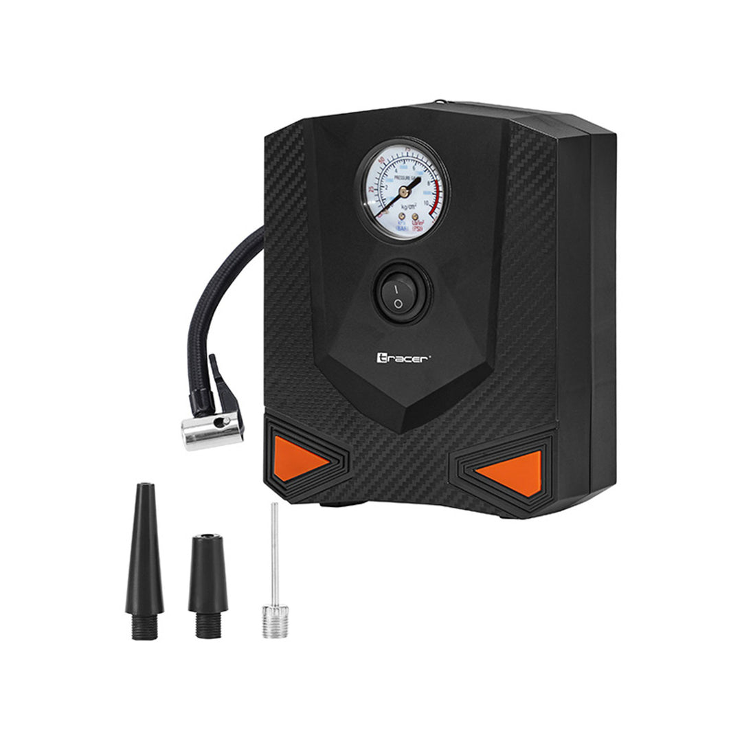 Tracer kompresszor, autóhoz, motorkerékpárhoz, kerékpárhoz, labdához, 120W, 8 bar, RES-03ML