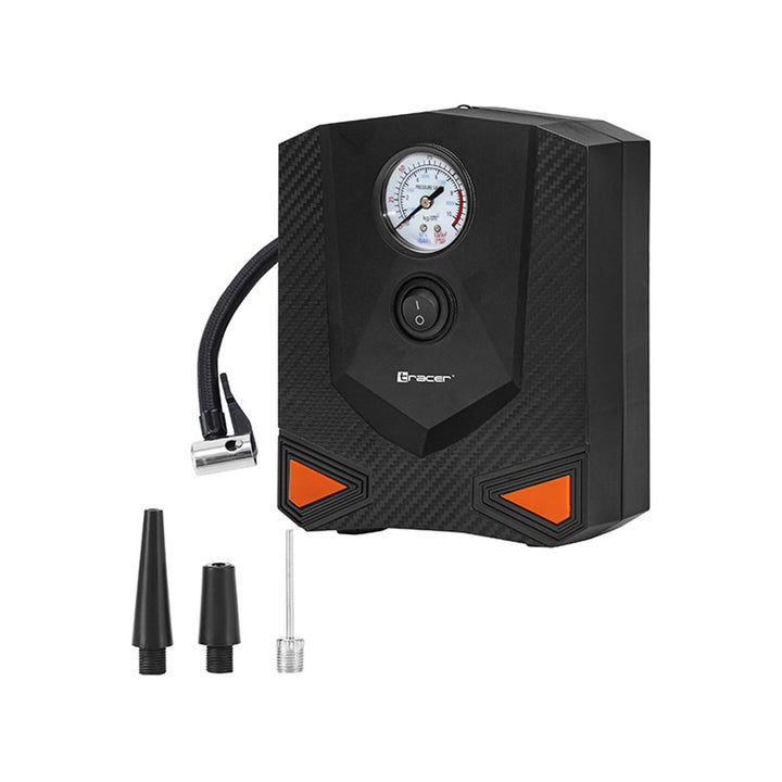 Tracer kompresszor, autóhoz, motorkerékpárhoz, kerékpárhoz, labdához, 120W, 8 bar, RES-03ML