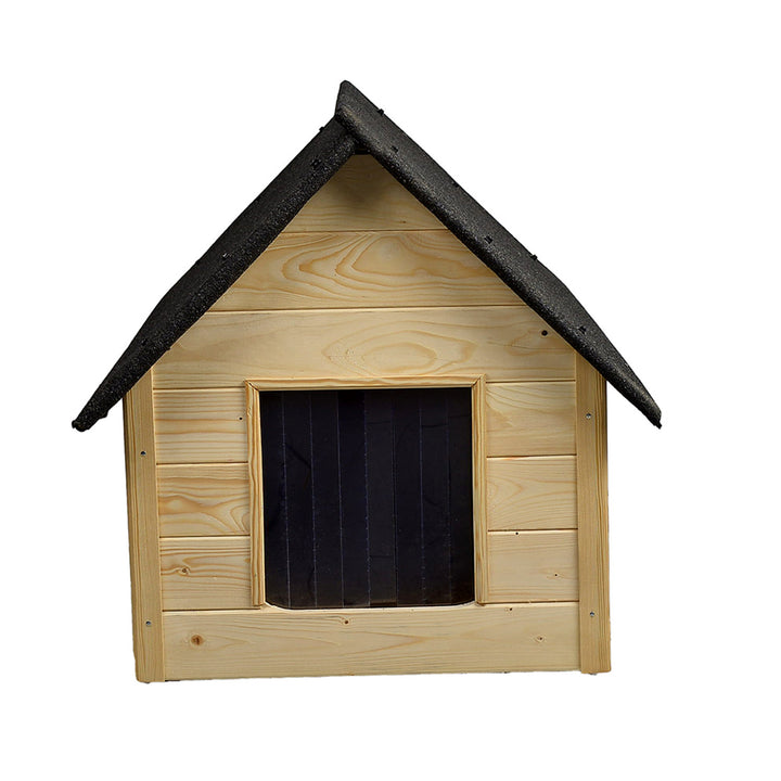 Kutya és macska fészer Woodok, szigetelt, fa, nagy XL, önszerelés és festés, impregnált tölgyfa fehérítve