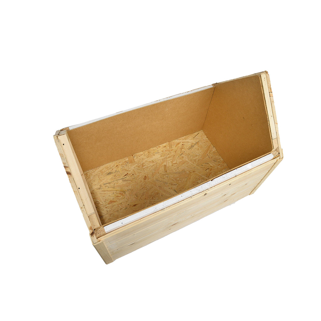 Kutya és macska fészer Woodok, szigetelt, fa, nagy XL, önszerelés és festés, impregnált tölgyfa fehérítve