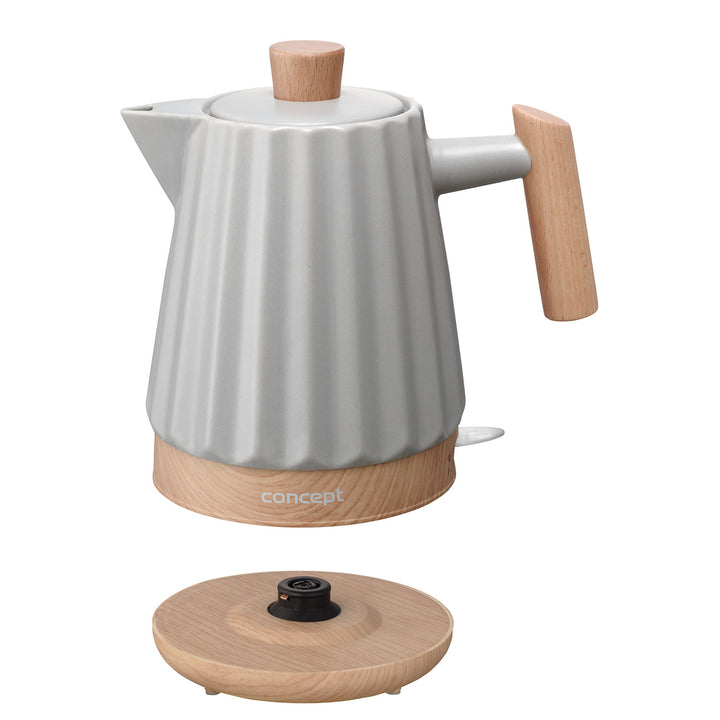 Concept elektromos vízforraló, kerámia, 1500W, 1,5L, világosszürke, RK0091