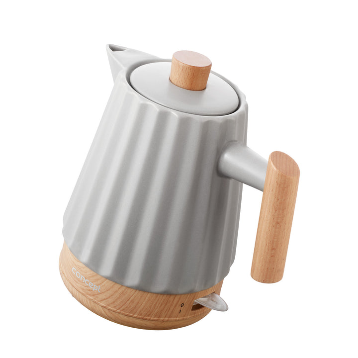Concept elektromos vízforraló, kerámia, 1500W, 1,5L, világosszürke, RK0091