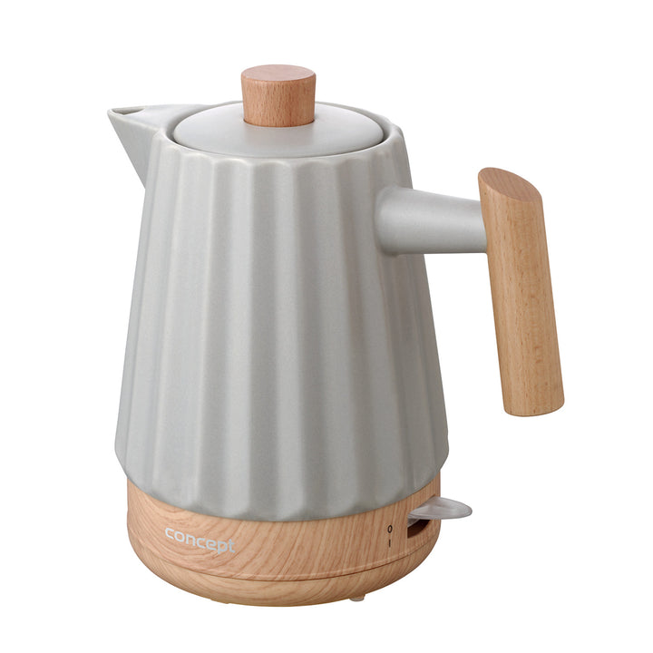 Concept elektromos vízforraló, kerámia, 1500W, 1,5L, világosszürke, RK0091