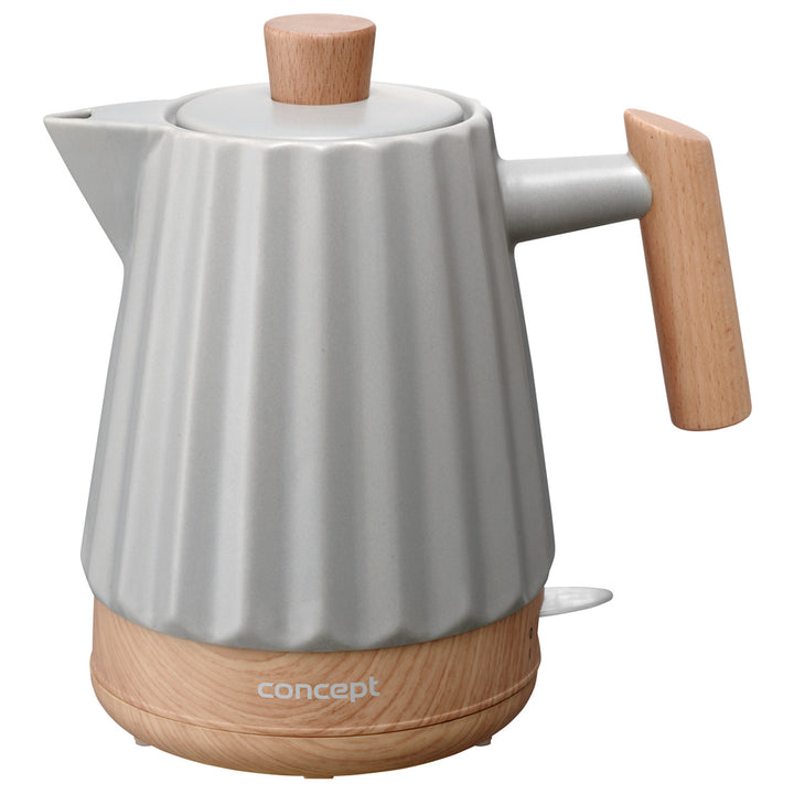 Concept elektromos vízforraló, kerámia, 1500W, 1,5L, világosszürke, RK0091