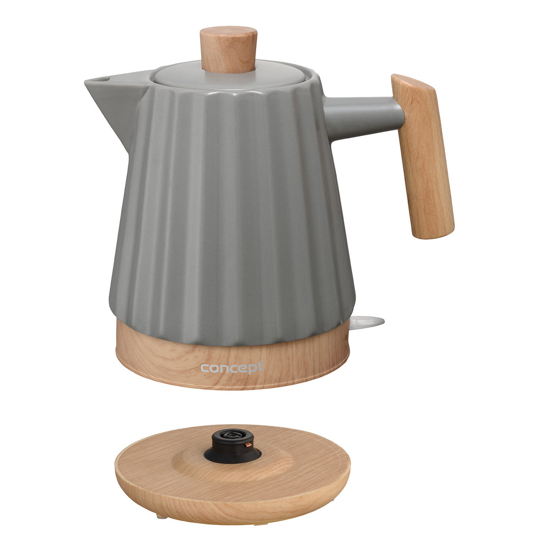 Concept elektromos vízforraló, kerámia, 1500W, 1,5L, sötétszürke, RK0092