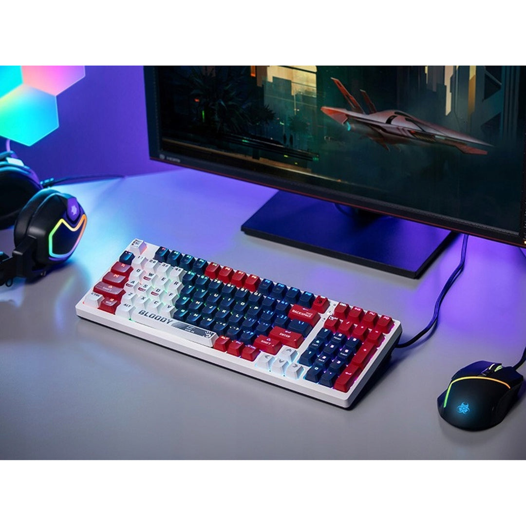 A4TECH BLOODY S98 USB Sport Navy mechanikus billentyűzet (BLMS Red Plus kapcsolók)