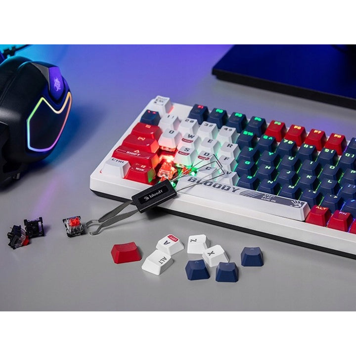 A4TECH BLOODY S98 USB Sport Navy mechanikus billentyűzet (BLMS Red Plus kapcsolók)