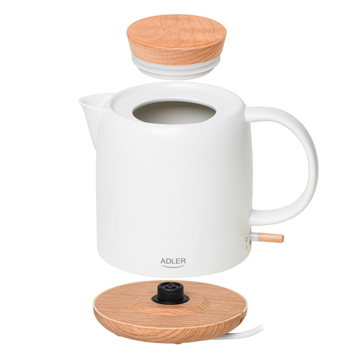 Kerámia vízforraló 1.0L, 1200W, ekrü, Adler AD 1304
