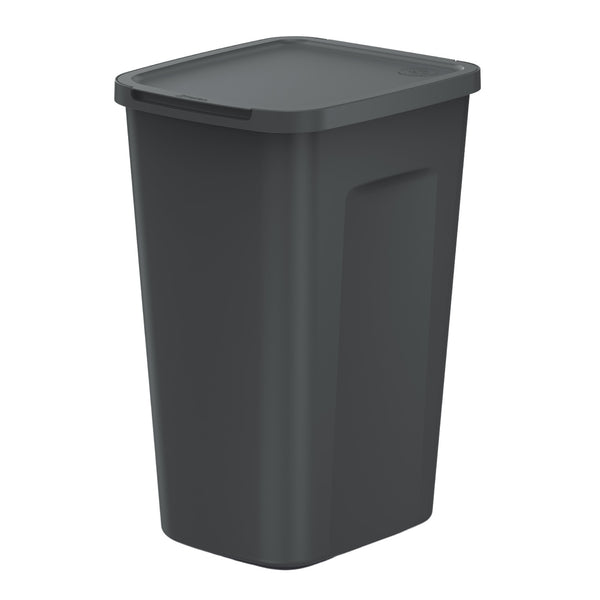 Hulladékkosár Keden, 50 literes, fekete, COMPACTA Q PLUS