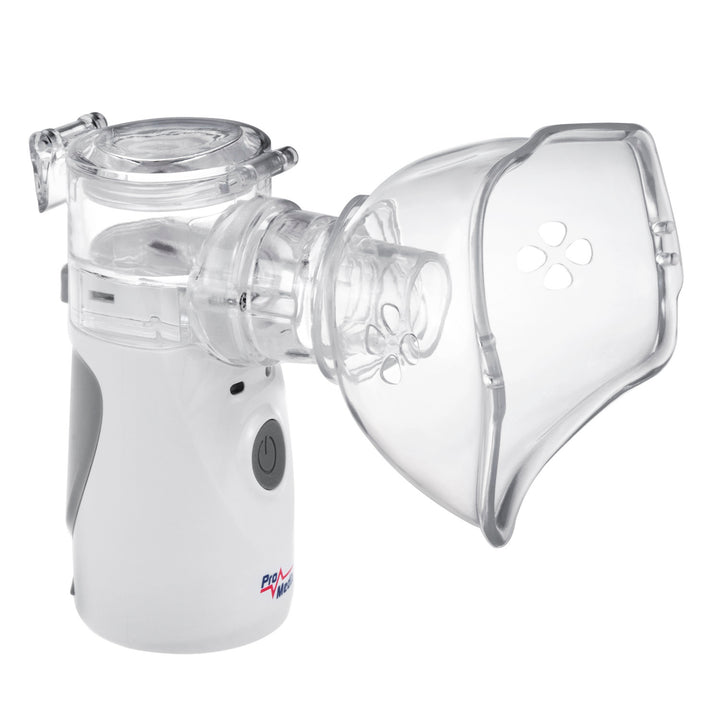 Promedix hordozható / kézi vezeték nélküli porlasztó inhalátor, készlet, maszkok, PR-835 + 2x CE EN 14683:2019 orvosi maszkok - készlet - kék színű 10 db Promedix PR-280 BFE>98%
