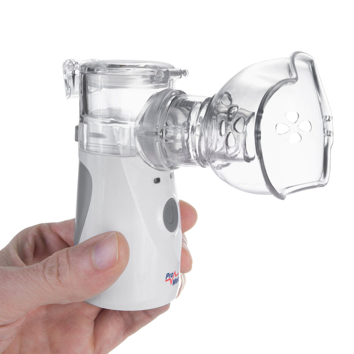 Promedix hordozható / kézi vezeték nélküli porlasztó inhalátor, készlet, maszkok, PR-835 + 2x CE EN 14683:2019 orvosi maszkok - készlet - kék színű 10 db Promedix PR-280 BFE>98%