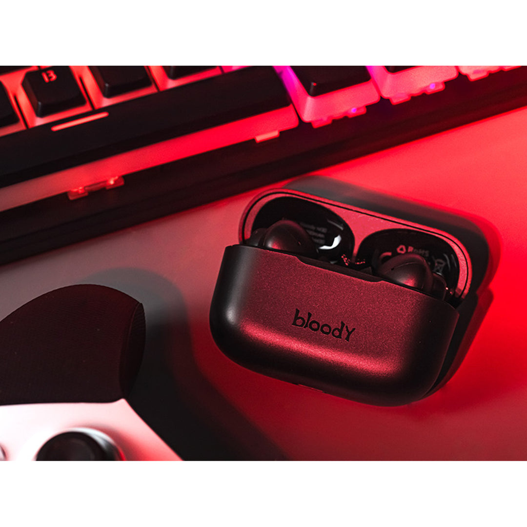 A4TECH vezeték nélküli fejhallgató, Bluetooth 5.0, BLOODY TWS M30 Fekete