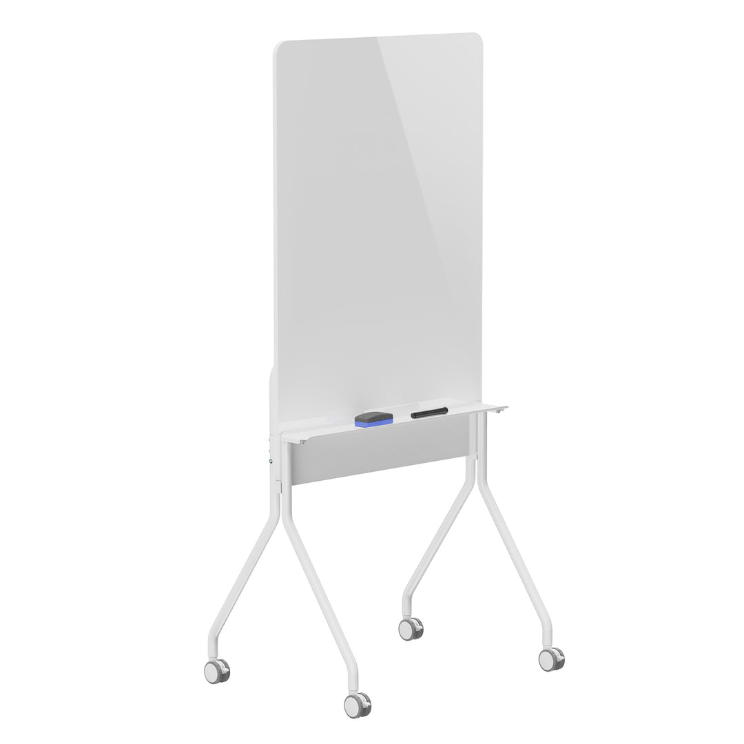 Ergo Office mobil száraz radír tábla, függőleges tájolású, fehér, egyoldalas, polccal, tábla mérete 1190x790mm, ER-305