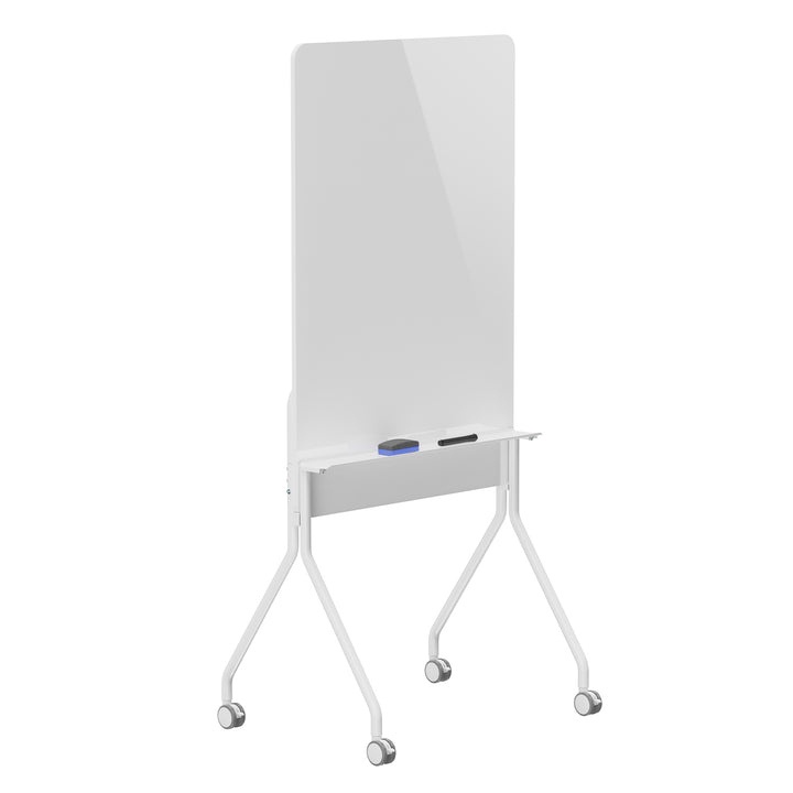 Ergo Office mobil száraz radír tábla, függőleges tájolású, fehér, egyoldalas, polccal, tábla mérete 1190x790mm, ER-305