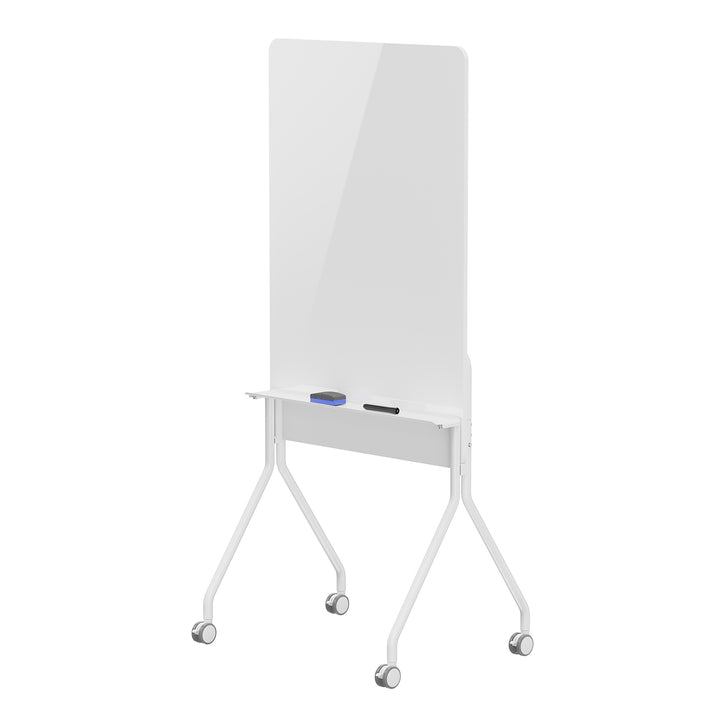 Ergo Office mobil száraz radír tábla, függőleges tájolású, fehér, egyoldalas, polccal, tábla mérete 1190x790mm, ER-305