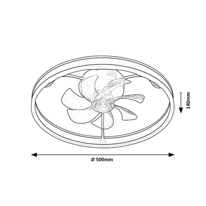 Rabalux mennyezeti lámpa, ventilátorral, 40W, fekete, Fanfy