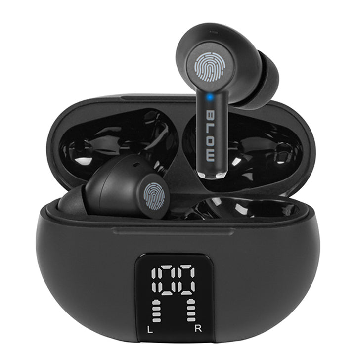 BLOW vezeték nélküli fejhallgató, Bluetooth 5.3, LED kijelző, ENC rendszer, PRO ENC BLACK