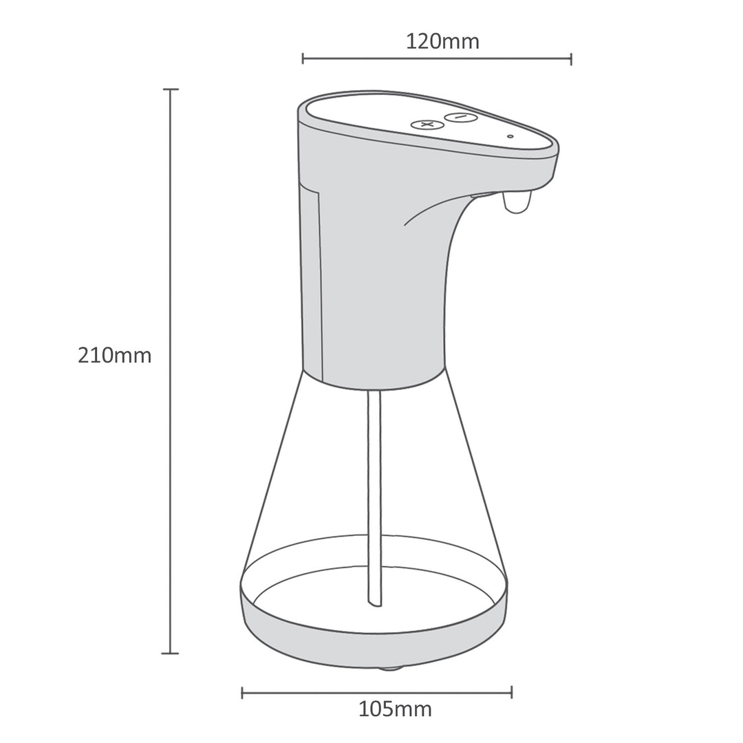 Promedix automata adagoló, adagoló tartály folyékony szappanokhoz, fertőtlenítő folyadékokhoz, 480ml, 4xAA PR-530 + 4x Varta Industrial LR6/AA R-06 akkumulátorok