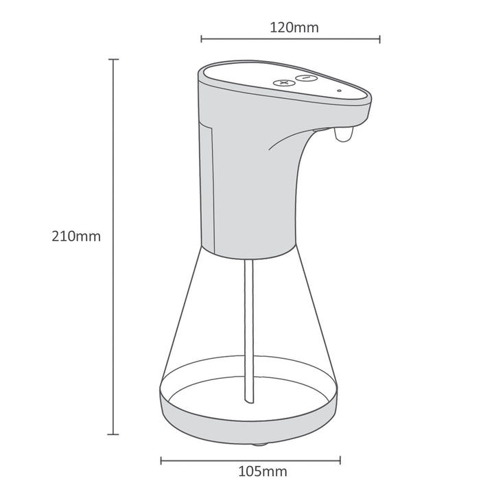 Promedix automata adagoló, adagoló tartály folyékony szappanokhoz, fertőtlenítő folyadékokhoz, 480ml, 4xAA PR-530 + 4x Varta Industrial LR6/AA R-06 akkumulátorok
