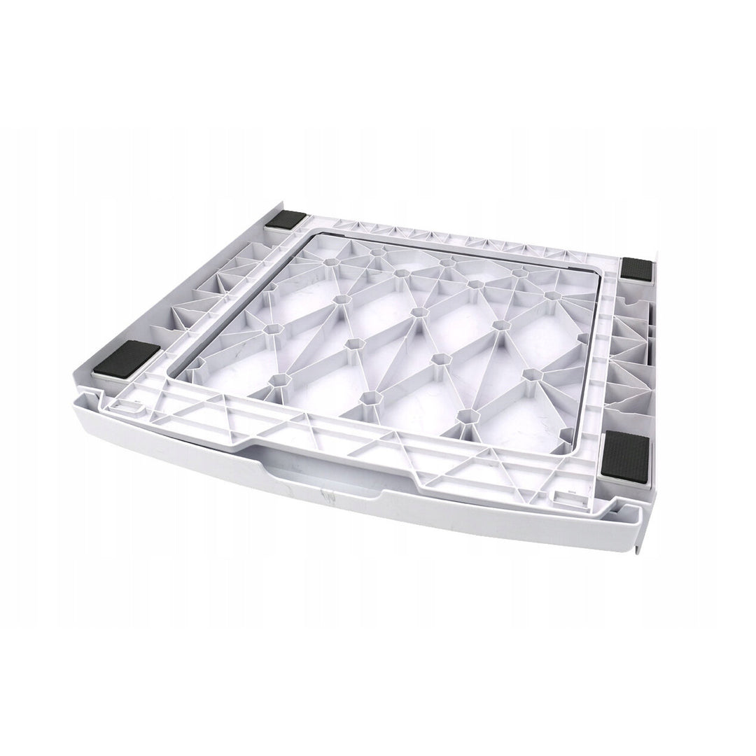 Univerzális mosó-szárítógép csatlakozó, kihúzható polc, 60 cm, fehér, Scanpart
