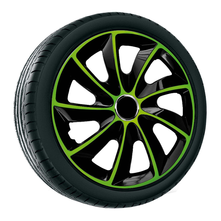 Univerzális keréktárcsa 15'' NRM Stig Extra fekete-zöld 1 db