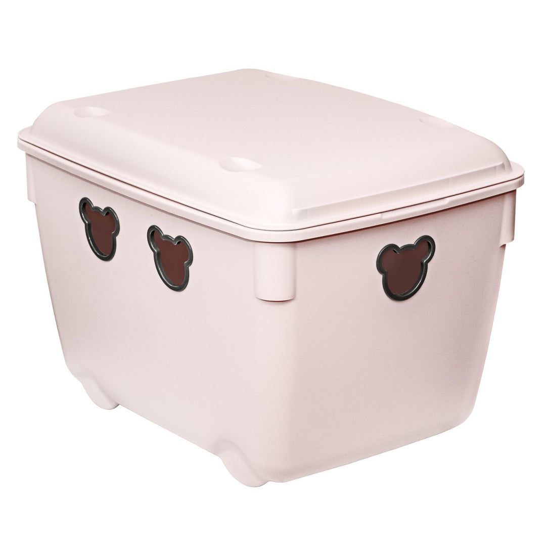 Branq játéktároló, 40l, tartós, rózsaszín, mackó