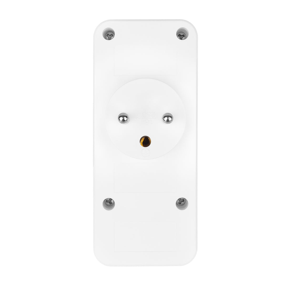 Áramkimenet x3 + 4xUSB Maclean, 3-aljzatos elosztó, 2xUSB A, 2xUSB C PD 20W, 1x16A + 2x6A, MCE248 F/W