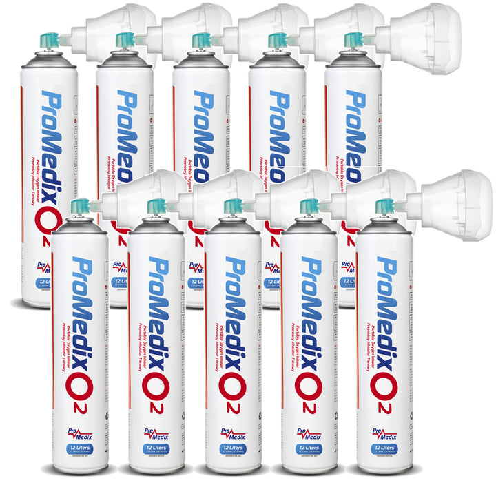 Hordozható 99,4%-os oxigén inhaláló konzerv Promedix 12L, PR-994, 10 db