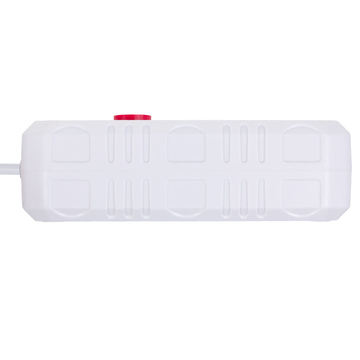 Maclean konnektor, hosszabbító kábel 2 aljzat + 3xUSB, 110-240V AC 50/60Hz, 2.1A max 2500W, 3 m, fehér, MCE388 W