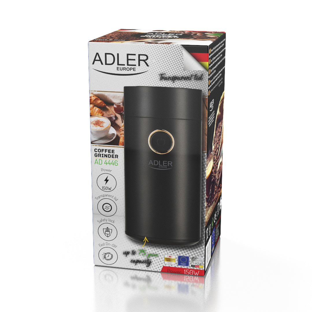 Elektromos kávédaráló Adler, 150W, fekete, AD 4446BG
